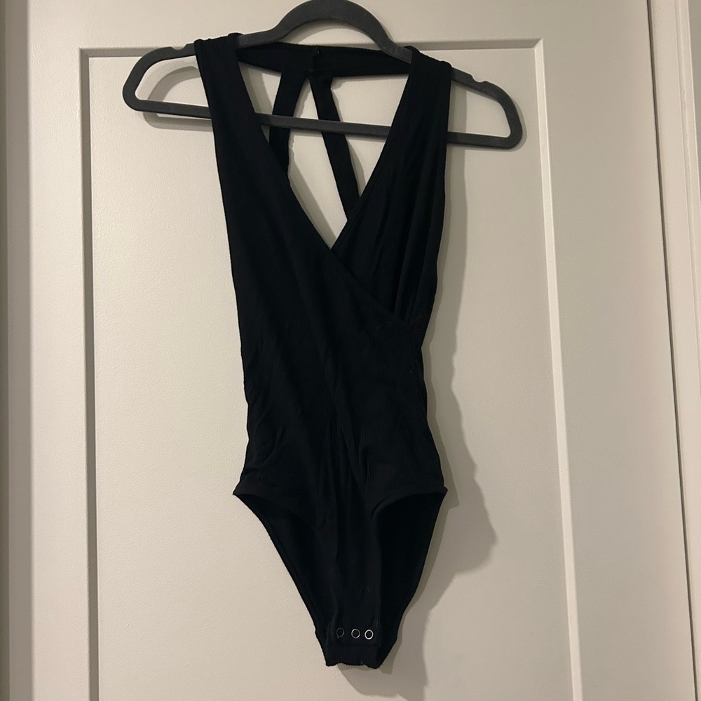 A&F Ribbed Crossover Bodysuit